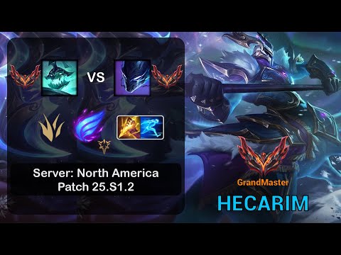 Hecarim Jungle vs Nocturne - NA GrandMaster - Patch 25.S1.2