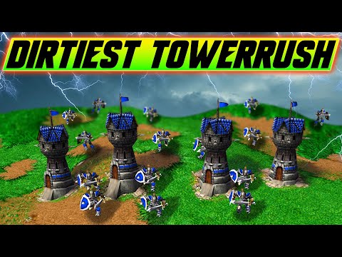 MASSIVE tier 1 TOWERRUSH against unsuspecting Orc - WC3 - Grubby