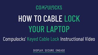How To Cable Lock Your Laptop. Maclocks