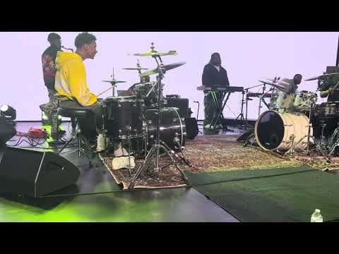 The Vibe Shed @ Union Church Zay Caruth on Drums Musicians Drum Shed  