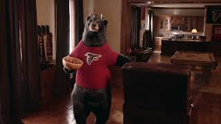 Scana Energy Bear steals her husband's seat