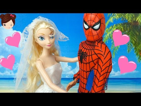 Elsa Se Casa Con Spiderman - La Boda de Elsa y Hombre Araña en Español Video