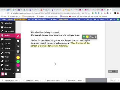 How To Use Kami Tools to do Math POD