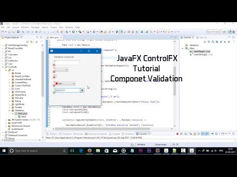 JavaFX ControlsFx Tutorial Component Validation