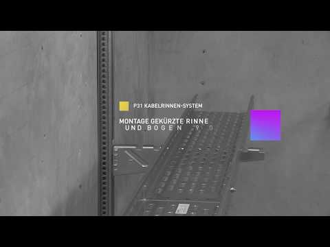 Kabelrinne P31 - Montage gekürzte Rinne und Bogen 90°