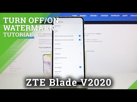 How to Manage Camera Watermark in ZTE Blade V2020 – Add / Remove Watermark Option