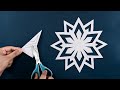 How to make Snowflakes out of paper in 5 minutes - Paper Snowflakes #37