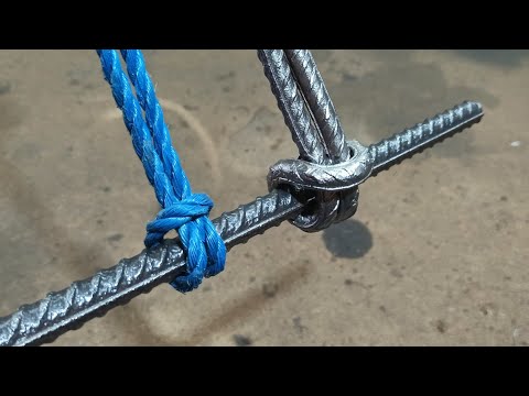 How to make a steel knot with a rebar bend - Rebar knot without heat