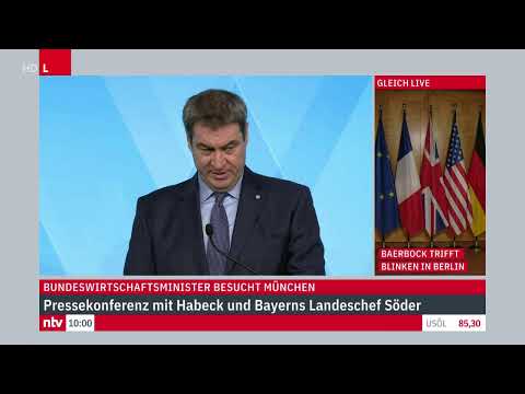 LIVE: Wirtschaftsminister Habeck und Markus Söder zum Thema Windenergie