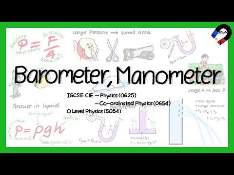 Barometer and Manometer for IGCSE, GCSE, GCE O level Physics
