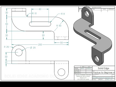 Solid Edge 2023 Tutorial - Practice for Beginners # 4