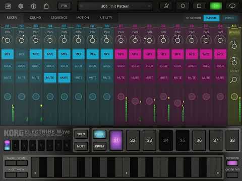 Korg iElectribe Wave on iPad Jam in the Weekend
