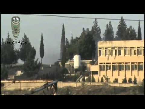 استهداف وتدمير دبابة قرب مشفى الرستن من قبل الفيلق الأول ضمن معركة النصر للقصير