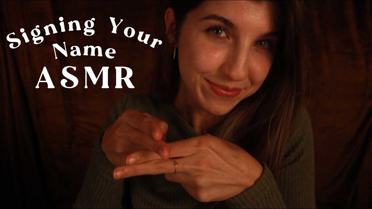 ASMR Signing Your Names in ASL (Tingly Inaudible Whispers/Mouthing/Mouth Sounds & Visual Triggers)