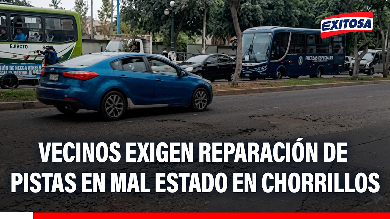 🔴🔵 Vecinos de Chorrillos exigen a sus autoridades reparación de pistas de la avenida Guardia Civil