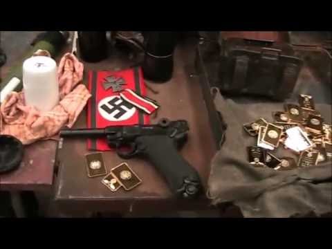 Nazi gold treasure and Luger P08, box opening