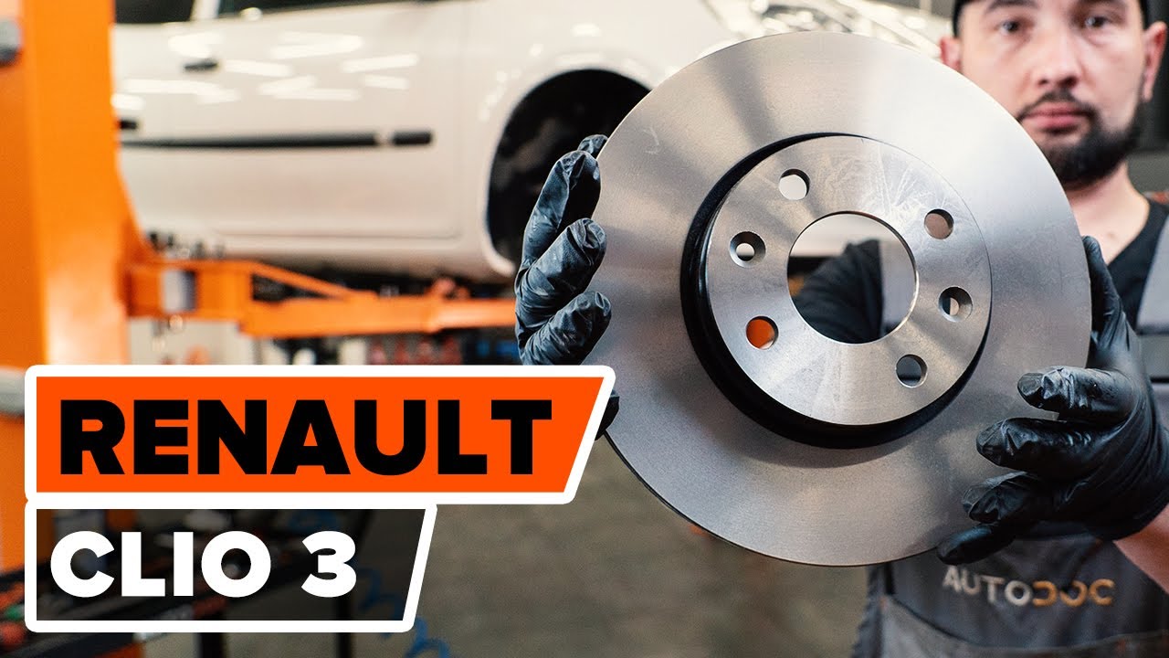 Como mudar discos de travão da parte dianteira em Renault Clio 3 - guia de substituição