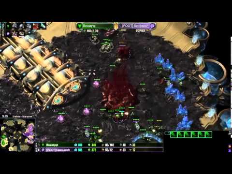 SC2 Sasquatch vs Beastyqt Game 2 Group Stage Starbow Invitational Starcraft 2