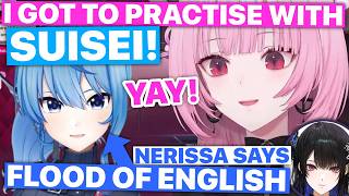 Calli Giddy About Practicing With Suisei; While Nerissa Floods Her w/ English (Hololive) [Eng Subs]