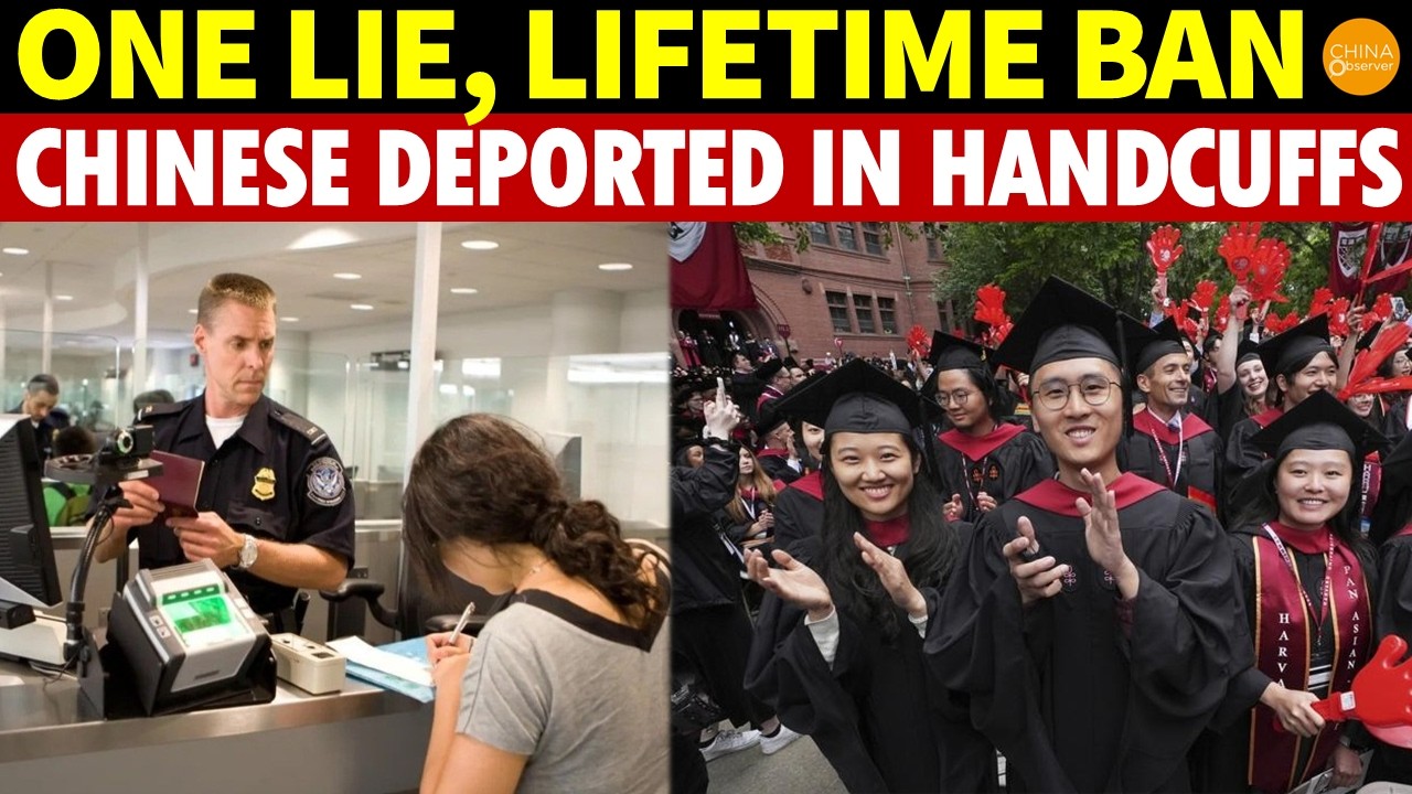 One Lie, Lifetime Ban! Chinese Student Thinks They Can Trick US Customs, Gets Deported in Handcuffs