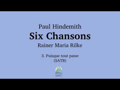 Paul Hindemith - Six Chansons, #3  (Puisque tout passe - Rilke) - Sample