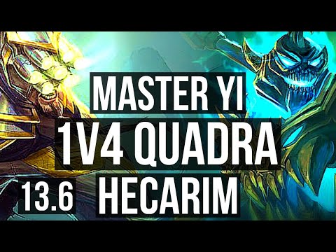 YI vs HECA (JNG) | 1v4 Quadra, 8 solo kills, Rank 6 Yi, Legendary, 26/5/5 | TR Challenger | 13.6