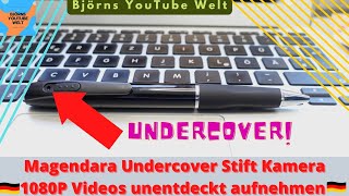 Magendara Spionage Kamera Stift 1080P Full HD Kugelschreiber Undercover Videos unentdeckt aufnehmen