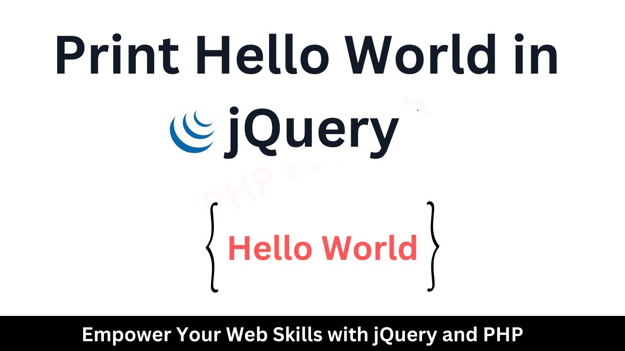 Simple print Hello World in jQuery || jQuery Hello World || How to write Hello World using jQuery