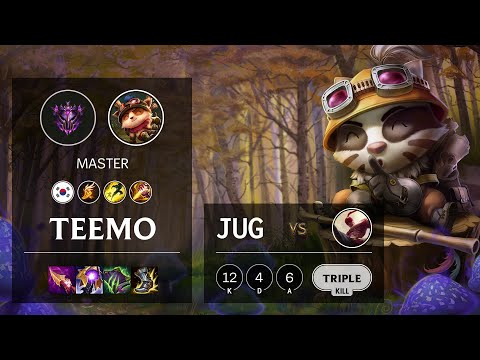 Teemo Jungle vs Lee Sin - KR Master Patch 11.20