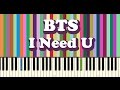 방탄소년단 BTS - I NEED U piano tutorial & music ...