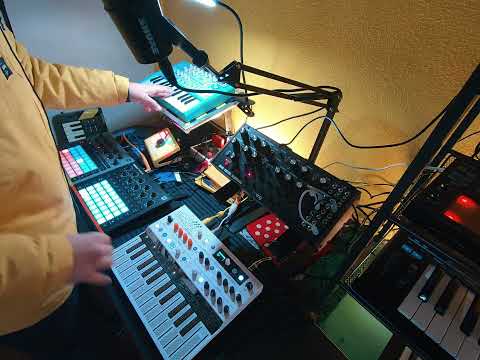 MicroBrute SE + Circuit Tracks + Circuit Rhythm + DFAM +  in home Jam