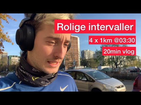 “Rolige intervaller” 4 x 1km (@03:30min/km) - 20 min vlog!?