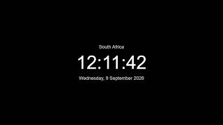 🔴 LIVE | Clock / Time in South Africa now (SAST) / What time is it now