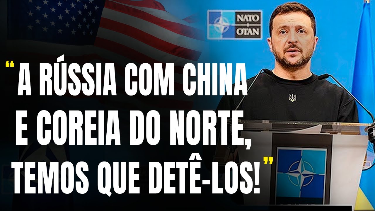 Zelensky em coletiva histórica da OTAN - China e Coreia do Norte armando a Rússia