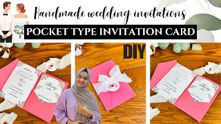 Pocket Invitation Card | Save the date Card Making | Handmade Invitation Card | Wedding Invitation