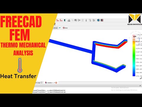 FreeCAD FEM Thermo Mechanical Analysis