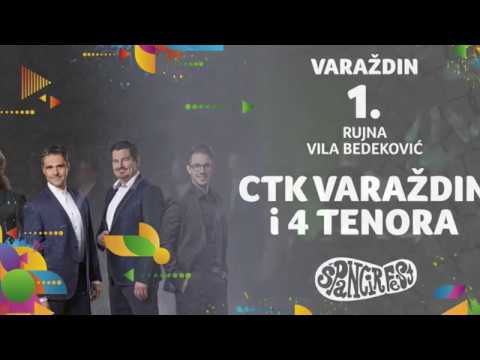 Najava koncerta - 4 tenora & TO CTK Varaždin - Špancirfest