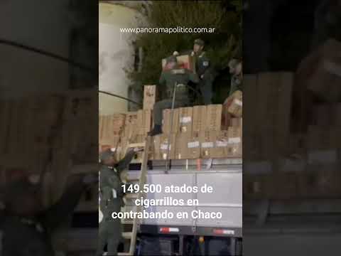 📍Chaco:*Habían declarado trasladar perfiles metálicos, pero ocultaban 149.500 atados de cigarrillos.