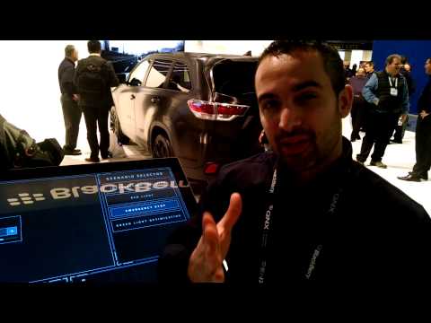 QNX Platform for ADAS shows V2X-based emergency stop at CES 2016
