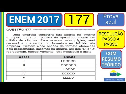 Enem 2017 - Questão 177 de Matemática - prova azul