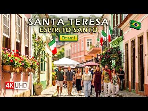 🇧🇷 🇮🇹 Where Italians Began Their Story in Brazil: SANTA TERESA ⎯ Espírito Santo Walking Tour 4K