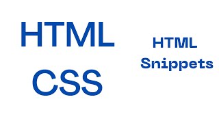 Including HTML Snippets
