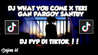 Download lagu DJ WHAT YOU COME X TEKI GAN PARGOY SANTUY VIRAL TIKTOK (KELUD MUSIC) mp3