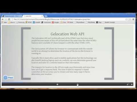HTML Geolocation Web API