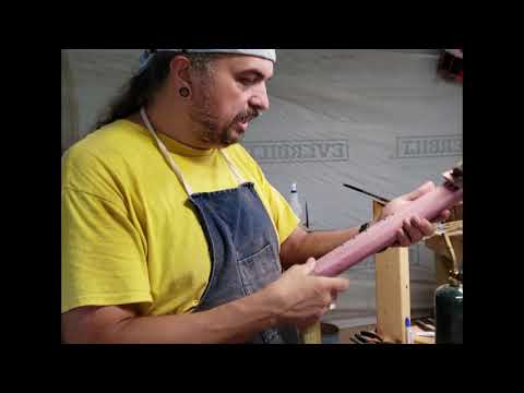 How to make a triple drone flute Part 2   - Native American Flute Making with Blue Bear Flutes
