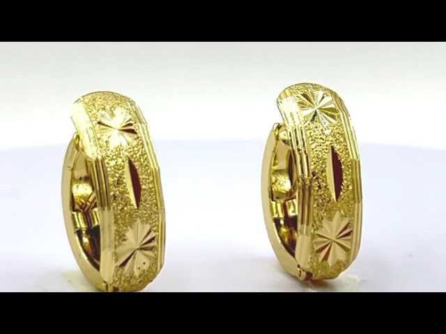 حلق رفيف - مطلي بالذهب عيار 18k