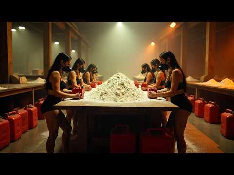 HOW COCAINE IS PRODUCED WITH GASOLINE in a MEGALABORATORY🦜