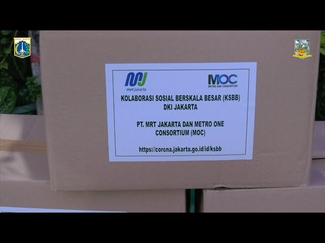 PT MRT Jakarta Menyerahkan 1.900 Sembako Di SDN Gandaria Selatan 01