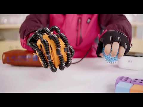 Rehabilitation robot gloves both  hand finger strengthener f...