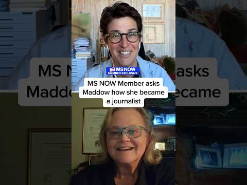 MS NOW member asks Maddow how she became a journalist